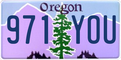 OR license plate 971YOU