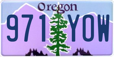 OR license plate 971YOW