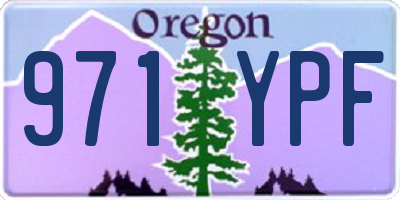 OR license plate 971YPF