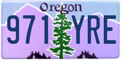 OR license plate 971YRE