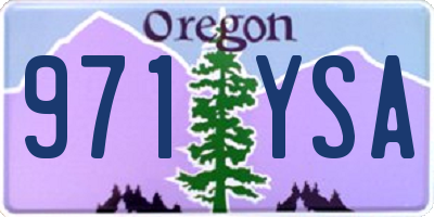 OR license plate 971YSA