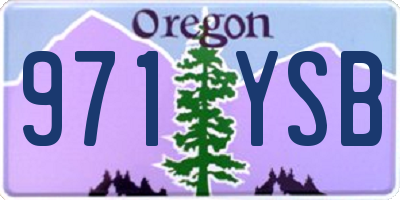 OR license plate 971YSB