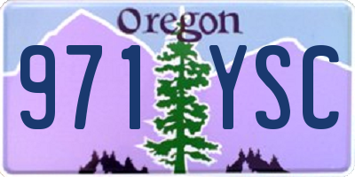OR license plate 971YSC