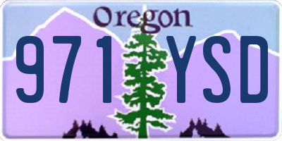 OR license plate 971YSD