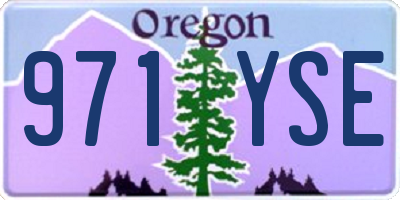 OR license plate 971YSE