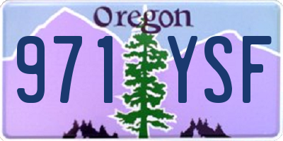OR license plate 971YSF