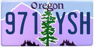 OR license plate 971YSH