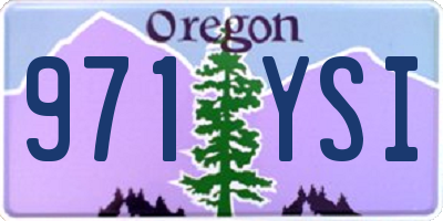 OR license plate 971YSI