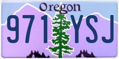 OR license plate 971YSJ