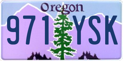 OR license plate 971YSK