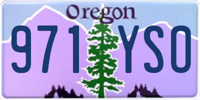 OR license plate 971YSO