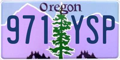 OR license plate 971YSP