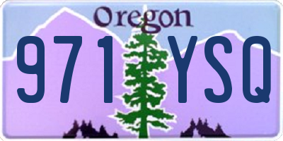 OR license plate 971YSQ