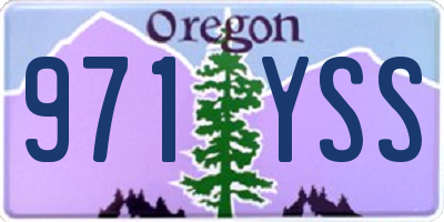 OR license plate 971YSS