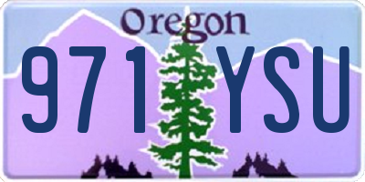 OR license plate 971YSU