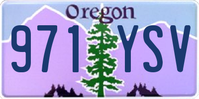 OR license plate 971YSV