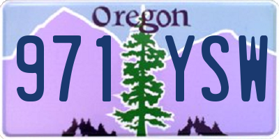 OR license plate 971YSW