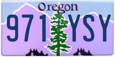 OR license plate 971YSY