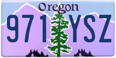 OR license plate 971YSZ