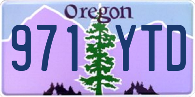 OR license plate 971YTD