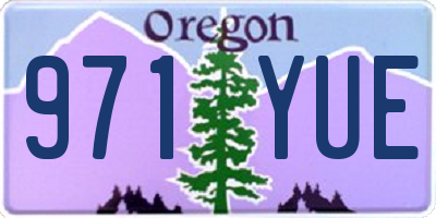 OR license plate 971YUE