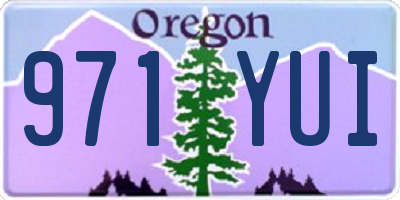 OR license plate 971YUI