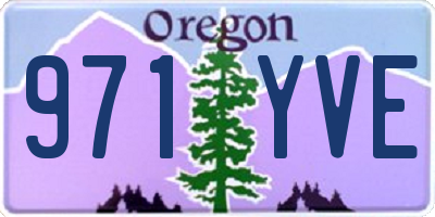 OR license plate 971YVE
