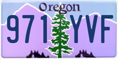 OR license plate 971YVF