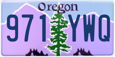 OR license plate 971YWQ