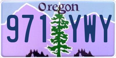 OR license plate 971YWY