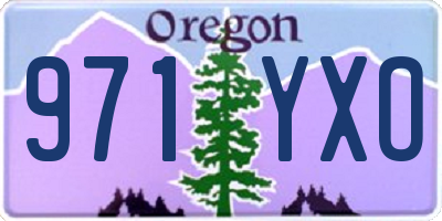 OR license plate 971YXO