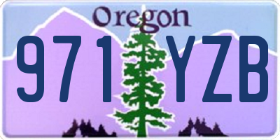 OR license plate 971YZB