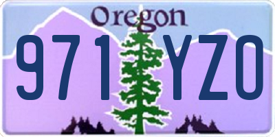 OR license plate 971YZO