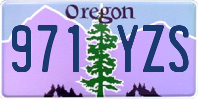 OR license plate 971YZS