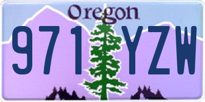 OR license plate 971YZW
