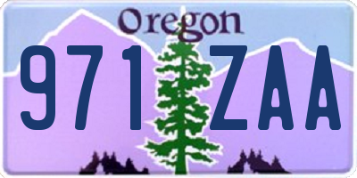 OR license plate 971ZAA