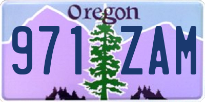 OR license plate 971ZAM