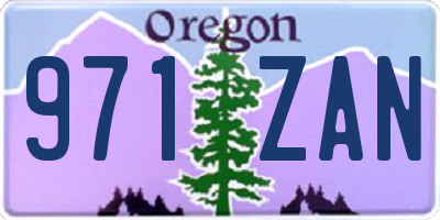 OR license plate 971ZAN