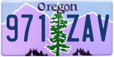 OR license plate 971ZAV