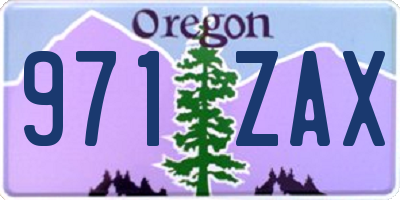 OR license plate 971ZAX
