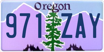 OR license plate 971ZAY