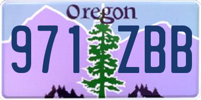 OR license plate 971ZBB