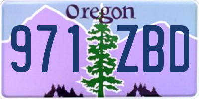 OR license plate 971ZBD