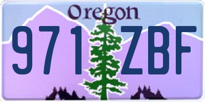 OR license plate 971ZBF