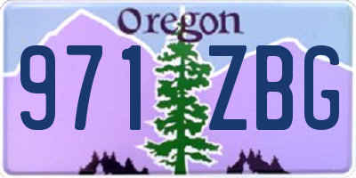 OR license plate 971ZBG