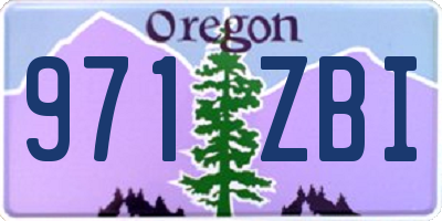 OR license plate 971ZBI