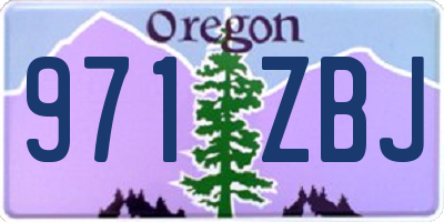 OR license plate 971ZBJ