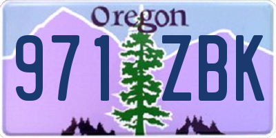 OR license plate 971ZBK