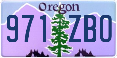 OR license plate 971ZBO