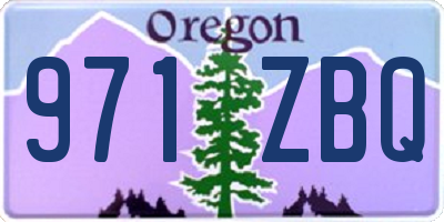 OR license plate 971ZBQ